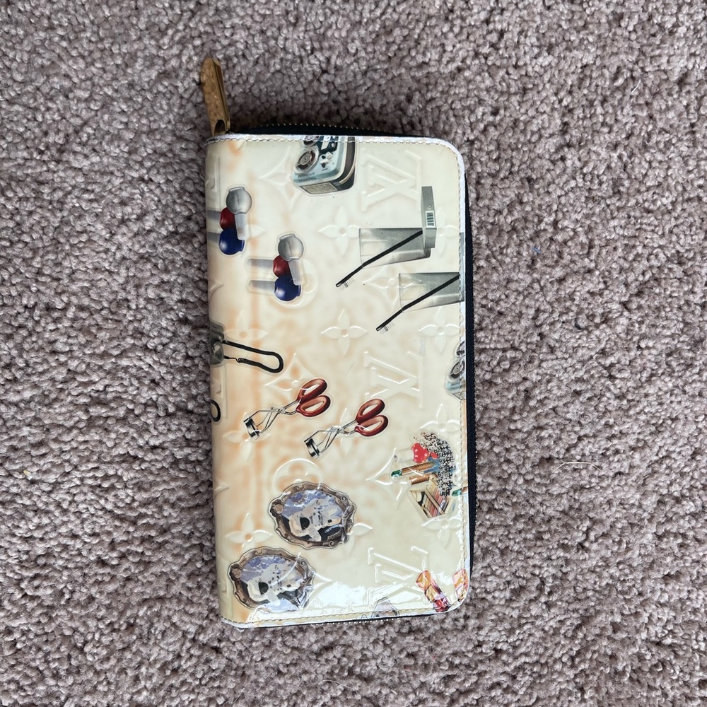 Louis Vuitton Beige Wallet with Graphic Design